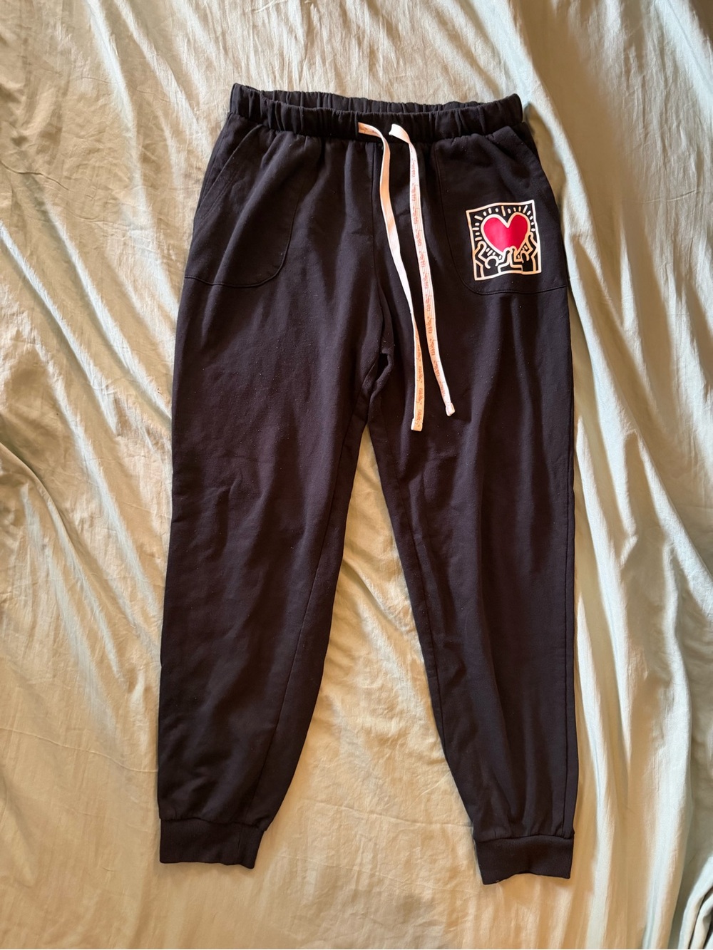 Keith Haring Black Jogger Pants